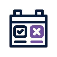 calendar duotone icon. Sleek and modern icon for websites, mobile apps, marketing materials, and corporate design. Fully scalable and ready to use. vector