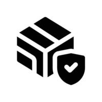 guaranteed glyph icon. Strong and solid icon for websites, mobile interfaces, presentations, and visual branding. High quality and easy to edit. vector