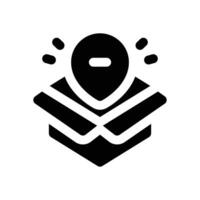 location delivery glyph icon. Strong and solid icon for websites, mobile interfaces, presentations, and visual branding. High quality and easy to edit. vector