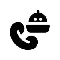 order food glyph icon. Strong and solid icon for websites and mobile apps. vector