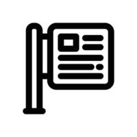 board sign line icon. Clean and minimalist icon for websites, mobile apps, presentations, and logos. Fully scalable and customizable for any project. vector
