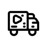 truck line icon. Clean and minimalist icon for websites and mobile apps. vector