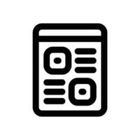 native advertising line icon. Clean and minimalist icon for websites and mobile apps. vector