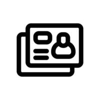 business card line icon. Clean and minimalist icon for websites, mobile apps, presentations, and logos. Fully scalable and customizable for any project. vector
