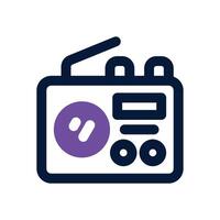 radio dual tone icon. Sleek and modern icon for websites and mobile apps. vector