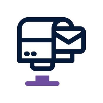 buzón doble tono icono. pulcro y moderno icono para sitios web y móvil aplicaciones vector