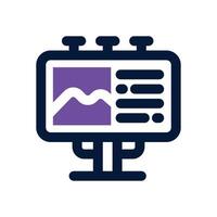 bilboard dual tone icon. Sleek and modern icon for websites and mobile apps. vector