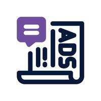 advertising duotone icon. Sleek and modern icon for websites, mobile apps, marketing materials, and corporate design. Fully scalable and ready to use. vector