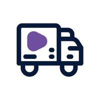 truck dual tone icon. Sleek and modern icon for websites and mobile apps. vector