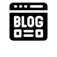 blog glyph icon. Strong and solid icon for websites and mobile apps. vector