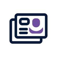 business card duotone icon. Sleek and modern icon for websites, mobile apps, marketing materials, and corporate design. Fully scalable and ready to use. vector