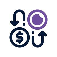exchange duotone icon. Sleek and modern icon for websites, mobile apps, marketing materials, and corporate design. Fully scalable and ready to use. vector