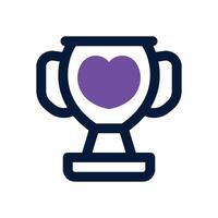 trophy dual tone icon. Sleek and modern icon for websites and mobile apps. vector