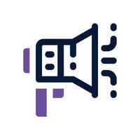 megaphone duotone icon. Sleek and modern icon for websites, mobile apps, marketing materials, and corporate design. Fully scalable and ready to use. vector