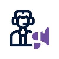 telemarketer dual tone icon. Sleek and modern icon for websites and mobile apps. vector