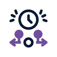 time line dual tone icon. Sleek and modern icon for websites and mobile apps. vector
