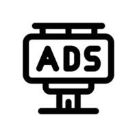 billboard advertising line icon. Clean and minimalist icon for websites and mobile apps. vector