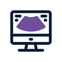 ultrasound dual tone icon. Sleek and modern icon for websites and mobile apps. vector