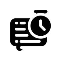 response time glyph icon. Strong and solid icon for websites and mobile apps. vector