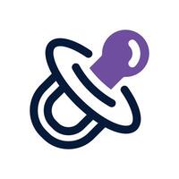 pacifier dual tone icon. Sleek and modern icon for websites and mobile apps. vector