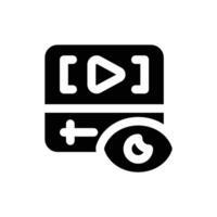 viewer glyph icon. Strong and solid icon for websites and mobile apps. vector