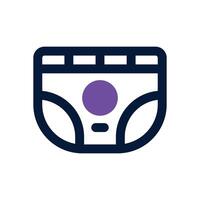 diapers dual tone icon. Sleek and modern icon for websites and mobile apps. vector