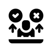 choice glyph icon. Strong and solid icon for websites and mobile apps. vector