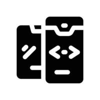 smarthphone glyph icon. Strong and solid icon for websites and mobile apps. vector