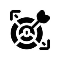 target audience glyph icon. Strong and solid icon for websites and mobile apps. vector