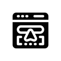 submit glyph icon. Strong and solid icon for websites and mobile apps. vector