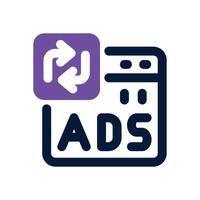 remarketing dual tone icon. Sleek and modern icon for websites and mobile apps. vector