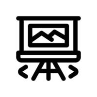 slide show line icon. Clean and minimalist icon for websites and mobile apps. vector