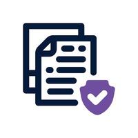 insurance duotone icon. Sleek and modern icon for websites, mobile apps, marketing materials, and corporate design. Fully scalable and ready to use. vector