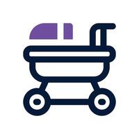 baby stroller duotone icon. Sleek and modern icon for websites, mobile apps, marketing materials, and corporate design. Fully scalable and ready to use. vector