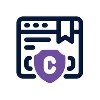 copyright duotone icon. Sleek and modern icon for websites, mobile apps, marketing materials, and corporate design. Fully scalable and ready to use. vector