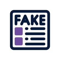 fake news duotone icon. Sleek and modern icon for websites, mobile apps, marketing materials, and corporate design. Fully scalable and ready to use. vector