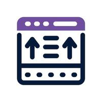 footer website duotone icon. Sleek and modern icon for websites, mobile apps, marketing materials, and corporate design. Fully scalable and ready to use. vector