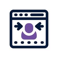 web account duotone icon. Sleek and modern icon for websites, mobile apps, marketing materials, and corporate design. Fully scalable and ready to use. vector