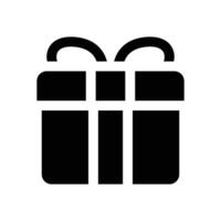 gift glyph icon. Strong and solid icon for websites, mobile interfaces, presentations, and visual branding. High quality and easy to edit. vector