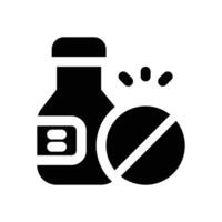 addiction glyph icon. Strong and solid icon for websites and mobile apps. vector