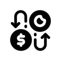 exchange glyph icon. Strong and solid icon for websites, mobile interfaces, presentations, and visual branding. High quality and easy to edit. vector