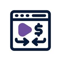 monetization dual tone icon. Sleek and modern icon for websites and mobile apps. vector