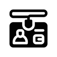 member card glyph icon. Strong and solid icon for websites, mobile interfaces, presentations, and visual branding. High quality and easy to edit. vector