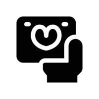 loyalty card glyph icon. Strong and solid icon for websites and mobile apps. vector