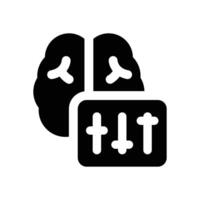 mental control glyph icon. Strong and solid icon for websites and mobile apps. vector