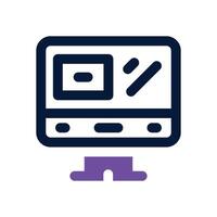 monitor duotone icon. Sleek and modern icon for websites, mobile apps, marketing materials, and corporate design. Fully scalable and ready to use. vector