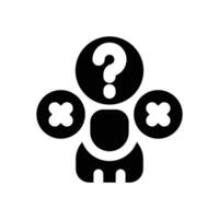 overthinking glyph icon. Strong and solid icon for websites and mobile apps. vector