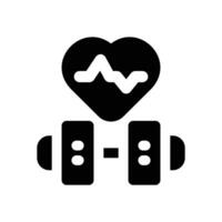 weight lifting glyph icon. Strong and solid icon for websites and mobile apps. vector