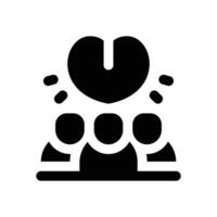 customer loyalty glyph icon. Strong and solid icon for websites and mobile apps. vector