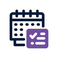 planner dual tone icon. Sleek and modern icon for websites and mobile apps. vector